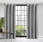 Eurofirany, zasłona zaciemniająca gotowa, Rosa, 140-250 cm, stalowy