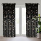 Eurofirany, zasłona zaciemniająca gotowa, Selena, na taśmie, 140-270 cm, czarny