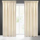 Eurofirany, zasłona zaciemniająca gotowa, Sibel, na taśmie, 140-270 cm, kremowy