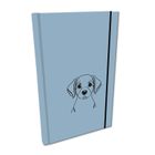EV-Corp, Soft Touch, notes z gumką A5, gładki, lakier UV, pies labrador, niebieski, 1 szt.