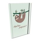 EV-Corp, Soft Touch, notes z gumką, A5, kratka, Leniwiec Chwilunia