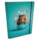 EV-Corp, Soft Touch, notes z gumką, B6, kratka, Kapibara