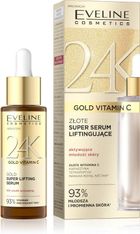 Eveline, 24k gold vitamin c, złote super serum liftingujące, 30 ml
