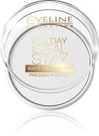 Eveline, All Day Ideal Stay, Matt Finish & Fix, puder prasowany, matujący
