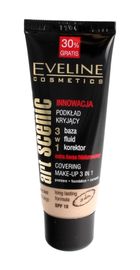 Eveline Art Scenic, podkład kryjący 3w1, nr 21 Light Beige, 40 ml
