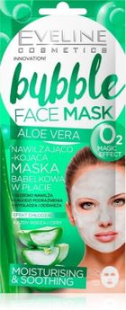 Eveline, Bubble Face, maska bąbelkowa w płacie, nawilżająco-kojąca, Aloe Vera