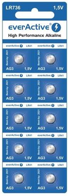EverActive, baterie alkaliczne, G3 LR736 LR41, EVAG3, 10 szt.