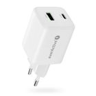 Everactive, ładowarka sieciowa, GAN 1xUSB, 1xUSB-C, QC 4.0, 45W, biała, SC-450Q