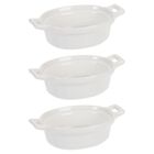 Excellent Houseware, miseczki do zapiekania porcelanowe owalne, 3 szt., 120 ml