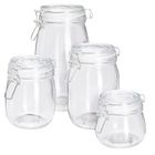 Excellent Houseware, Reso, szklane słoiki z klipsem, 4 szt.