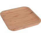 Excellent Houseware, taca bambusowa, 17-17 cm