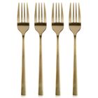 Excellent Houseware, widelczyki deserowe, stalowe, złote, 4 szt.