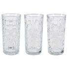 Excellent Houseware, zestaw szklanek we wzory, 380 ml, 3 szt.
