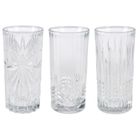 Excellent Houseware, zestaw szklanek we wzory, 380 ml, 3 szt.