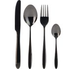 Excellent Houseware, zestaw sztućców dla 6 osób, czarny