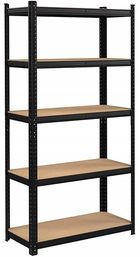 Extralink, regał magazynowy, metalowy, czarny, 150-75-30 cm