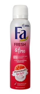 Fa, Fresh & Free 48H, dezodorant spray Grapefruit & Lychee, 150 ml