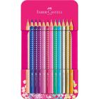 Faber-Castell, kredki ołówkowe, Sparkle, 12 kolorów, opakowanie metalowe