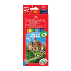 Faber-Castell, kredki ołówkowe Zamek, 12 kolorów