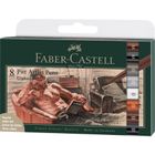 Faber-Castell, Pitt Artist Pen B Classical, pisaki, 8 szt.