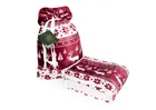 Faro, Saco, koc sherpa w worku, bordowy, 127-152 cm