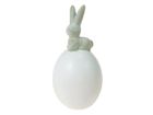 Figurka ceramiczna, jajko z zającem