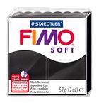 Fimo, masa termoutwardzalna, kostka soft, czarny, 57g