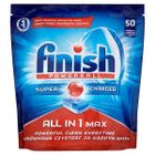 Finish, Powerball, Super Charged All In 1 Max, tabletki do mycia naczyń w zmywarkach, 50 szt.