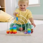 Fisher-Price, Tęcza Drewniane koraliki, kształty do przesuwania, zabawka edukacyjna