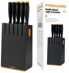 Fiskars, Zestaw 5 noży w bloku Functional Form 1014190