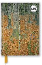 Flame Tree, notatnik A5, 176 stron, gładki, Brzozowy las Gustav Klimt