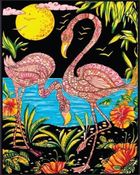 Flamingi. Kolorowanka welwetowa, 47-35 cm