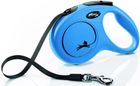 Flexi New Classic, smycz taśmowa, rozmiar M, 5m, niebieska