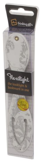 Flexilight, lampka do książki, kwiaty białe