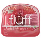 Fluff, Cranberry Cheer, zestaw: żel pod prysznic, 200 ml + brokatowa mgiełka do ciała, 80 ml + opaska kosmetyczna