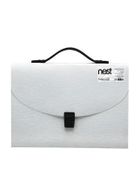 Foldermate, teczka harmonijkowa z uchwytem, biała, 1 szt.