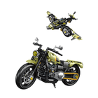 Forange, motocykl chopper, khaki, 2w1, klocki konstrukcyjne, 479 elementów