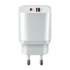 Forever Core, ładowarka sieciowa 2x Type-C PD+QC3.0 (20W) biała