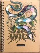 Fresh, kołonotatnik A5, 80 kartek, kratka, kraft, Wąż, 1 szt.