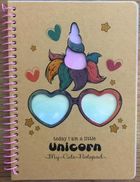 Fresh, kołonotatnik B6, 80 kartek, kratka, kraft, Jednorożec, 1 szt.