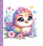 Fresh, notatnik ozdobny, 48 stron, gładki, mały ptaszek, 100-100 cm, 1 szt.