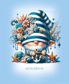 Fresh, szkicownik, 24 strony, 100g, gnom niebieski, 148-105 cm, 1 szt.