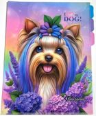 Fresh, teczka plastikowa A4+, 3 przegródki, koszulka L, Piesek