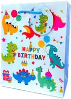 Fresh, torebka prezentowa, matowa, Dinozaury, 18-23-10 cm