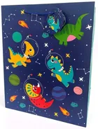 Fresh, torebka prezentowa, matowa, Dinozaury, 26-32-12 cm