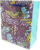 Fresh, torebka prezentowa, matowa, granat, 18-23-10 cm