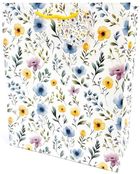 Fresh, torebka prezentowa, matowa, Kwiatuszki, 26-32-12 cm
