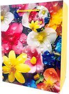 Fresh, torebka prezentowa, matowa, Kwiaty, 18-23-10 cm