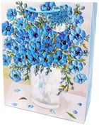 Fresh, torebka prezentowa, matowa, Kwiaty, 26-32-12 cm