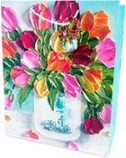 Fresh, torebka prezentowa, matowa, Kwiaty, 26-32-12 cm